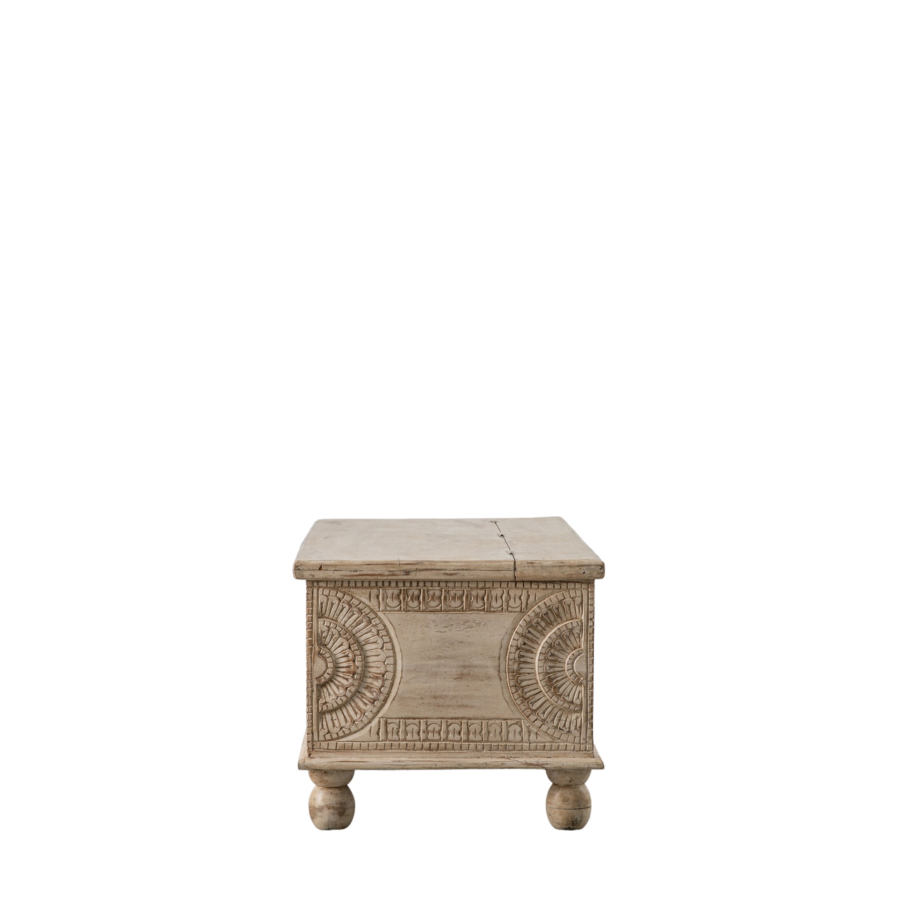 Aldo Natural Mango Wood Artisan Storage Bench